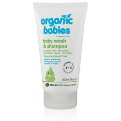 Organiska dušas želeja un šampūns bērniem (bez smaržas) GREEN PEOPLE, 150 ml