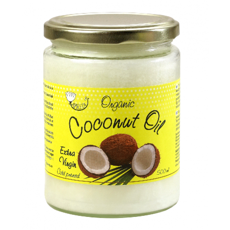 Ekologiškas tyras kosmetinis kokosų aliejus AMRITA, 500 ml