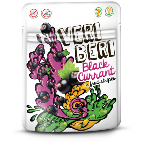 Black currant fruit strips VERI BERI, 50 g