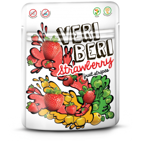Strawberry Fruit Stripes VERI BERI, 50 g