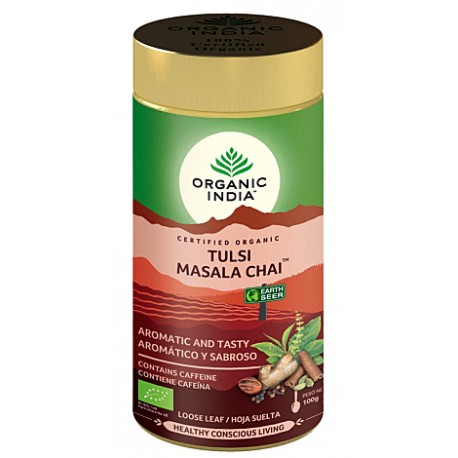 Ekologiška arbata "Tulsi Masala Chai" ORGANIC INDIA, 100 g