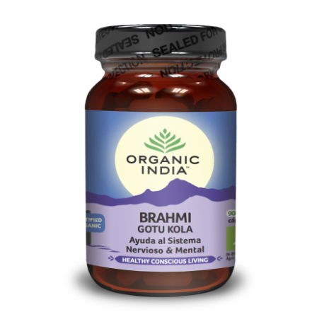 Bioloģiskā uztura bagātinātājs "Brahmi" ORGANIC INDIA, 60 kap.