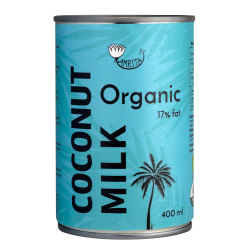 Ekoloģisks kokosriekstu piens 17% tauku AMRITA, 400 ml