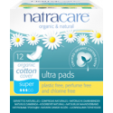 Natural Ultra Pads Organic Cotton Cover Super NATRACARE, 12 pcs