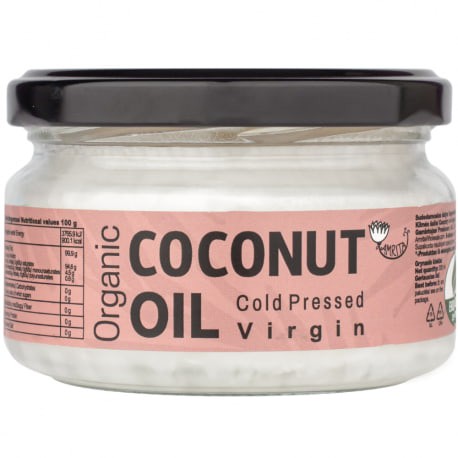 Organic Unrefined Cold-Pressed Coconut Oil AMRITA, 200 ml