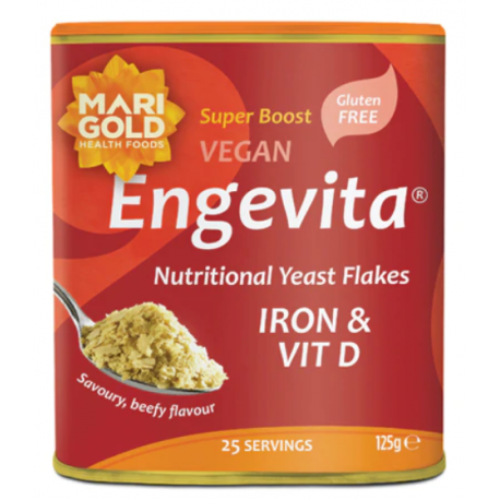 Yeast flakes enriched with iron and vit D "Engevita" MARIGOLD, 125 g