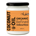 Organic refined coconut oil AUKSO, 200 ml
