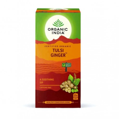 Ekologiška arbata Tulsi Ginger ORGANIC INDIA, 25 pak.