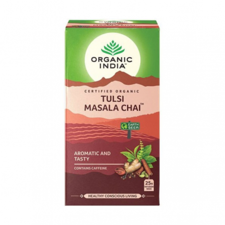 Organic tea Tulsi Masala chai ORGANIC INDIA, 25 packs.