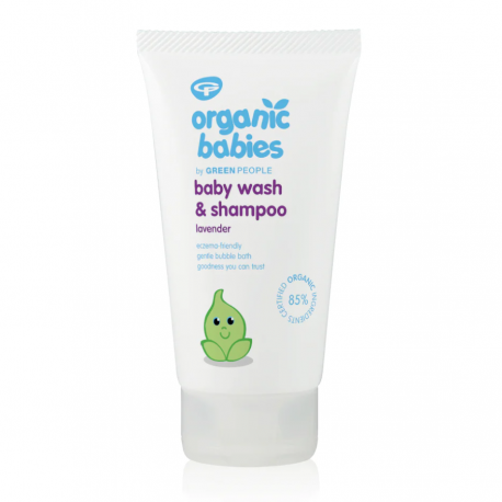 Lavandas mazgāšanas līdzeklis un šampūns mazuļiem "Organic Baby" GREEN PEOPLE, 150 ml