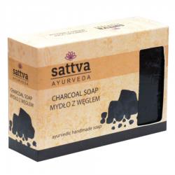 Natural Ayurvedic soap with charcoal SATTVA, 125 g