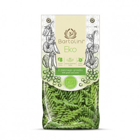 Organic green pea pasta BARTOLINI, 250 g