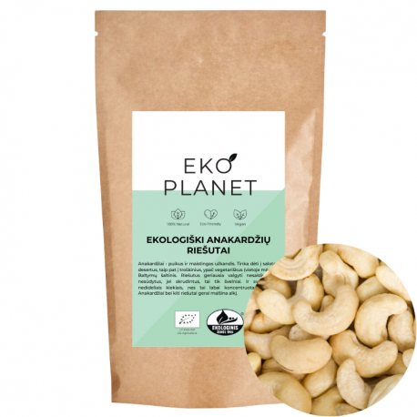 Ekoligiški anakardžių riešutai EKO PLANET, 250 g