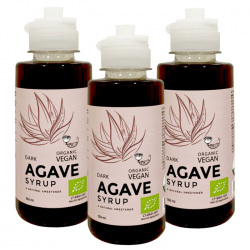 Organisks NEAPSTRĀDĀTS tumšais agaves sīrups AMRITA, 150 ml