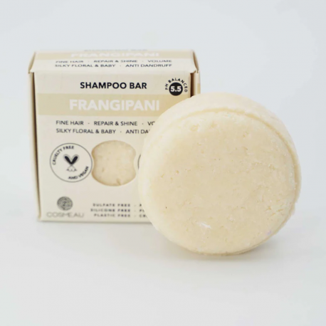 Aromatic solid shampoo with Frangipani essential oil BAMBOOZY, 65 g