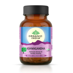 Bioloģiskā uztura bagātinātājs "Ashwagandha" BIOLOĢISKĀ INDIJA, 60 kap.