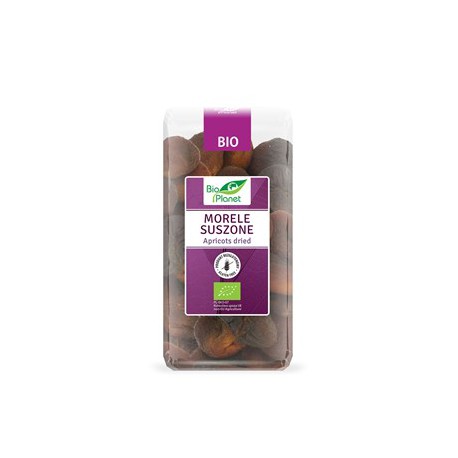 Ekologiški džiovinti abrikosai be glitimo BIO PLANET, 400 g