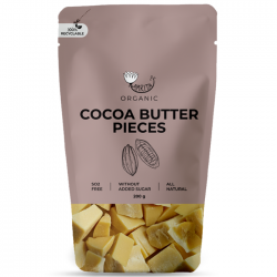 Organiskās kakao eļļas gabaliņi AMRITA, 200 g