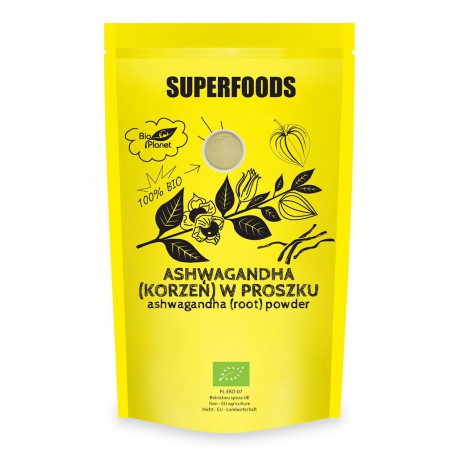 Organiskais ashwaganda (sakņu) pulveris Bio Planet, 150 g