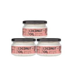 Organic Unrefined Cold-Pressed Coconut Oil AMRITA, 500 ml (2 pcs)