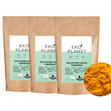 Ekologiška malta ciberžolė EKO PLANET, 200 g (3 iepakojuma komplekts)