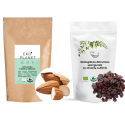 SET: organic almonds EKO PLANET 700g + organic dried cranberries with apple juice Amrita 300g