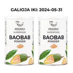 Ekologiški tikrojo baobabo vaisių milteliai AMRITA, 150g (2 vnt. rinkinys)