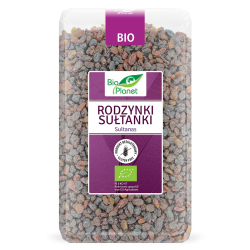 Ekologiškos džiovintos razinos Sultana (be glitimo) BIO PLANET, 1 kg