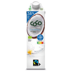 Organic coconut milk for drinking 3.8% DR. ANTONIO MARTINS, 1 l