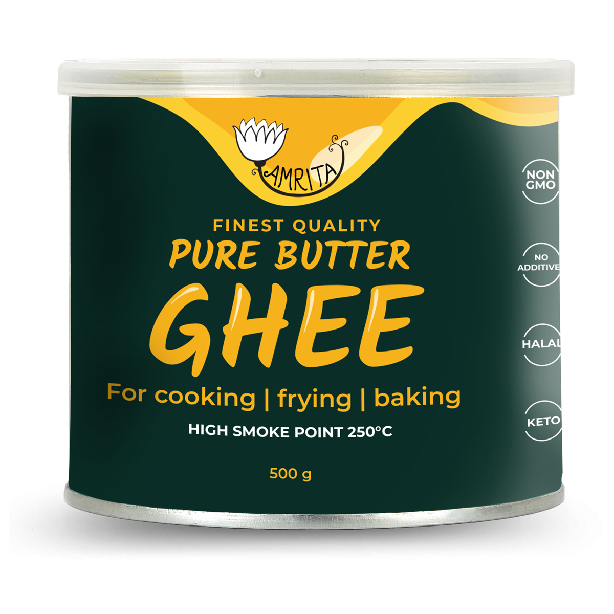 Ghee Clarified Butter, Amrita, 500 g