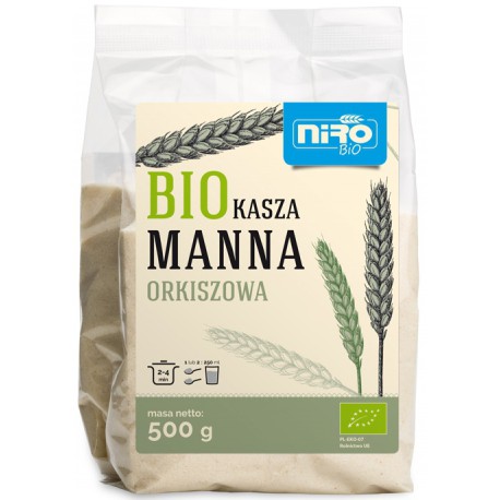 Bioloģiskā speltas mannas putra NIRO, 500 g