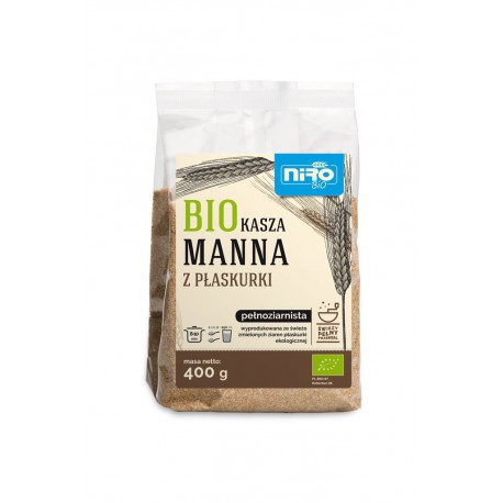 Bioloģiskā pilngraudu mannas putra NIRO, 500 g