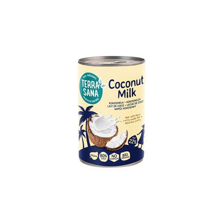 Organic coconut milk 22% fat, 400 ml.