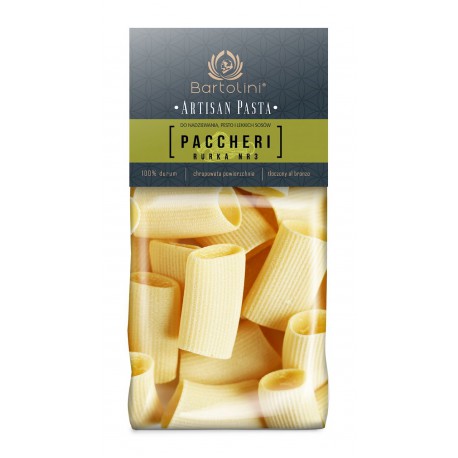 Organic PACCHERI pasta BARTOLINI, 300g