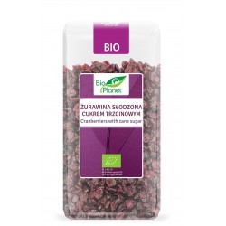 Dzērvenes saldinātas ar niedru cukuru, BIO PLANĒTA 400 g.