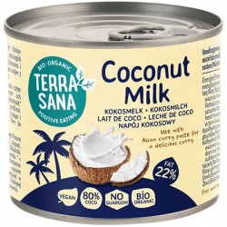 Organic coconut milk 22% fat, 200 ml.