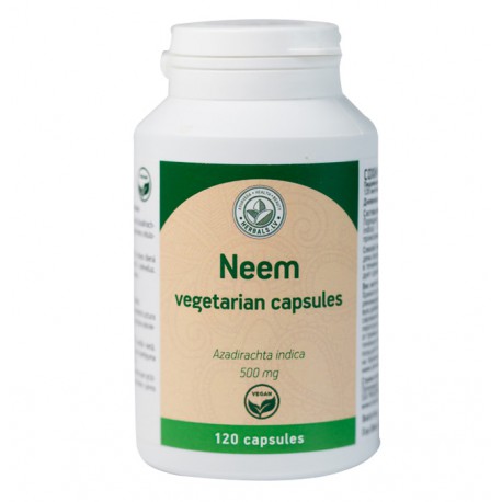 Vegetarian Neem Capsules, Herbals, 120 pcs, 500 mg