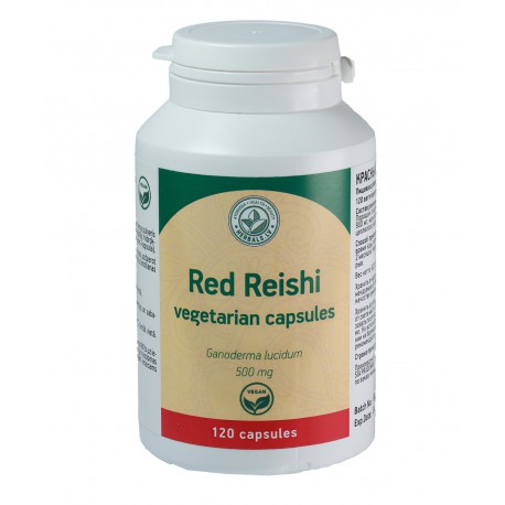 Maisto papildas Red Reishi, Herbals 500mg, 120 vnt.