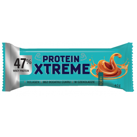 Toffee-flavored PROTEIN bar in milk chocolate, 40 g.