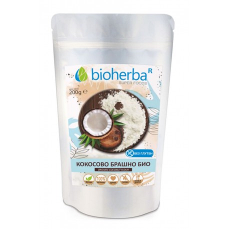 Organic Coconut Flour, Bioherba, 200 g