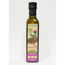 Organic Milk Thistle Seed Oil, Cold Pressed, Bioherba, 250 ml