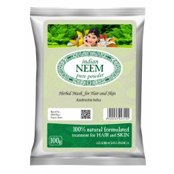 Neem milteliai 100 g – natūrali veido ir plaukų kaukė, Herbals