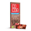 Organic Creamy Chocolate with Freeze-Dried Strawberries, 40 g - Without Added Sugar