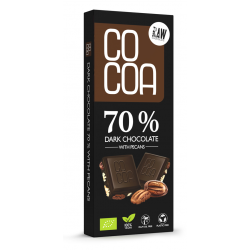 Organic Dark Chocolate 70% with Pecans, 40g – COCOA