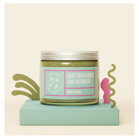 Mint with Mint and Seaweed Body Scrub – 250 ml, Four Starlings