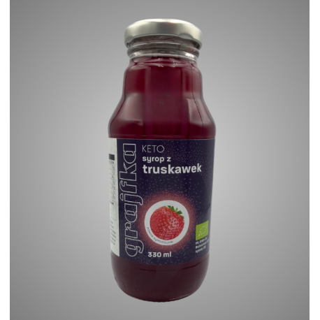 Ekologiškas KETO Trintų Braškių Sirupas (330 ml) – Grajfka