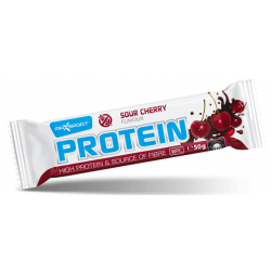 Protein Bar with Cherry Flavor in Cocoa Coating, Gluten-Free, Maxsport 50 g
