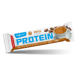 Baltyminis batonėlis kavos skonio su pieniniu šokoladu, be gliuteno – MAXSPORT, 50 g