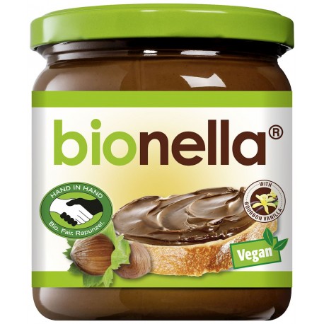 Organiska lazdu riekstu un kakao krēms Bionella, 400 g