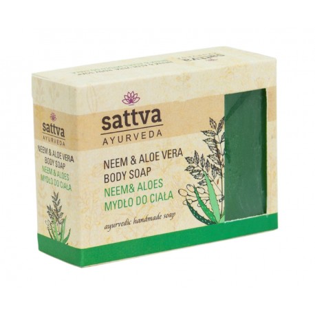 Natūralus ajurvedinis muilas su neem ir alaviju SATTVA, 125 g
